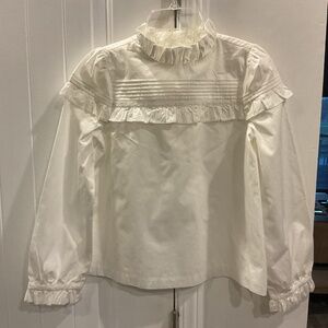 Girls Janie and Jack Ruffle Pleated Top, Size 12